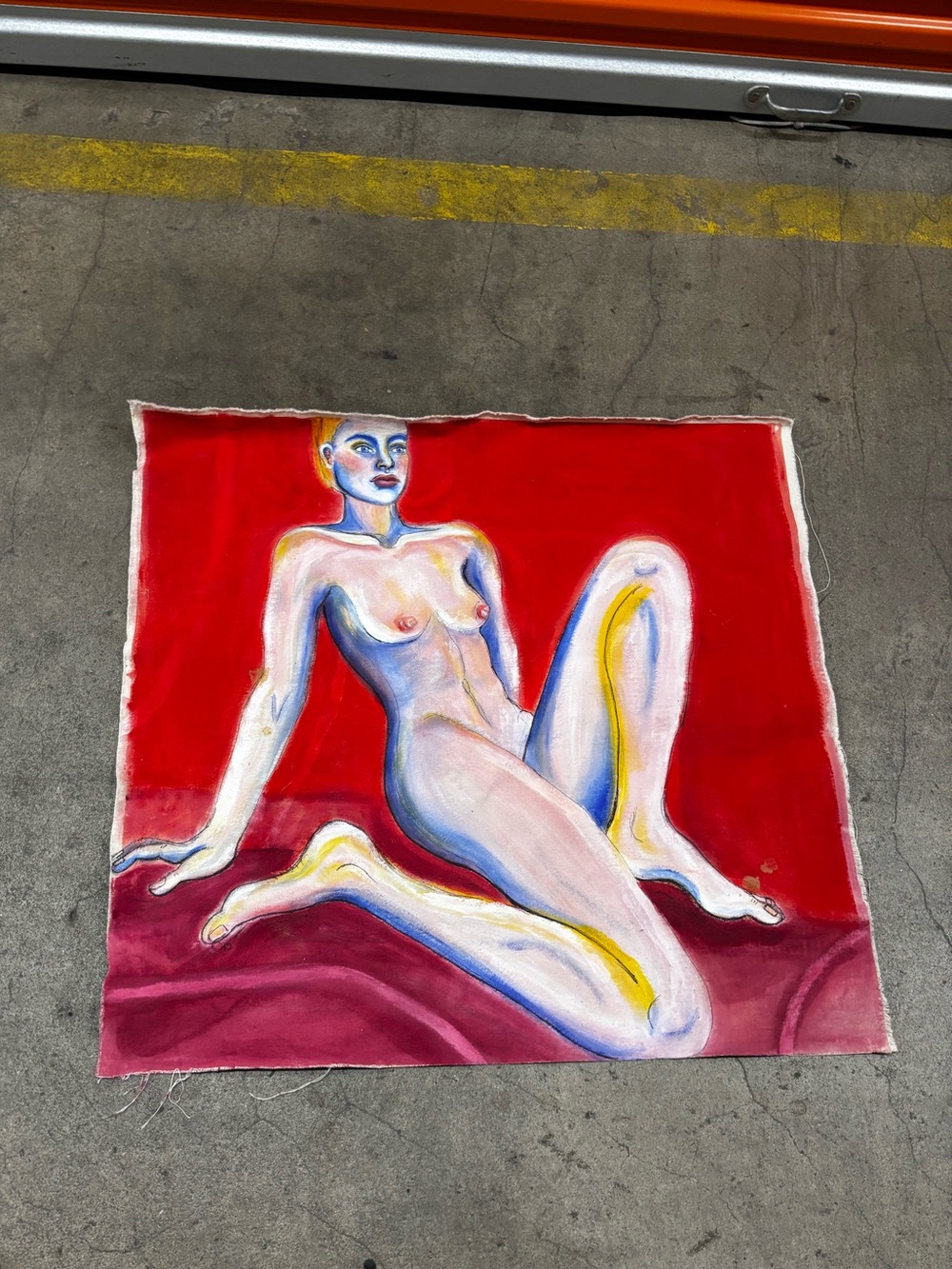 Nude women original Art canvas - Large - signature on back